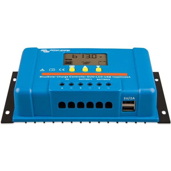 PWM solární regulátor Victron Energy BlueSolar-LCD&USB 20A DUO
