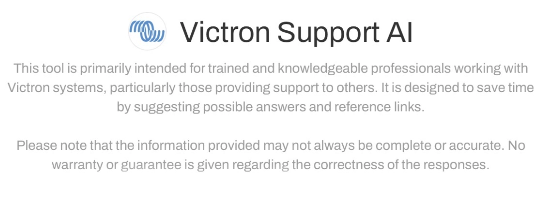 Vyzkoušejte Victron AI